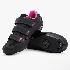 Tommaso Women’s Black & Pink Cycling Shoes